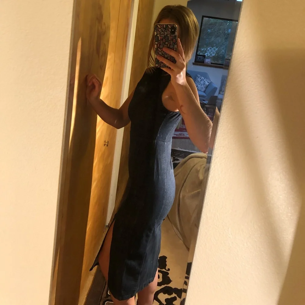 Zara Denim Midi Dress - Picture 3 of 8